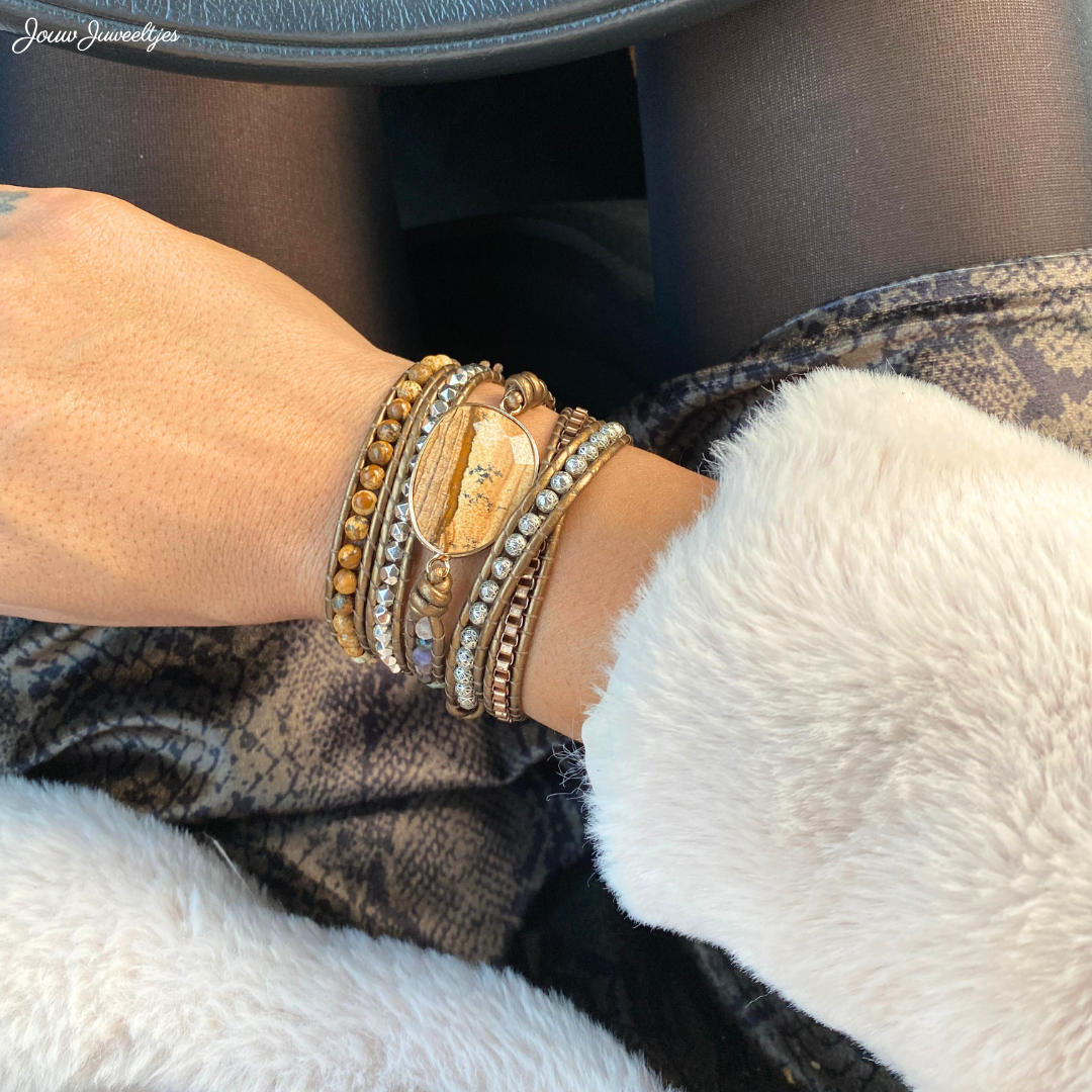 Vegan Jasper Protection Bracelet