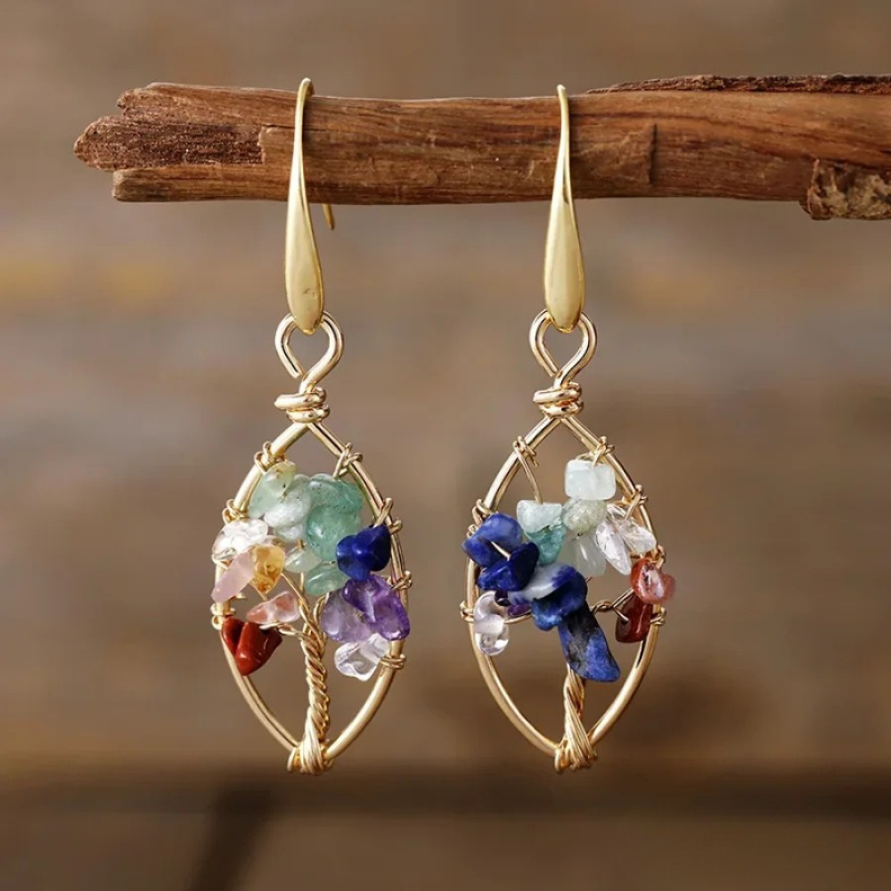 Chakra Tree of Life Earrings