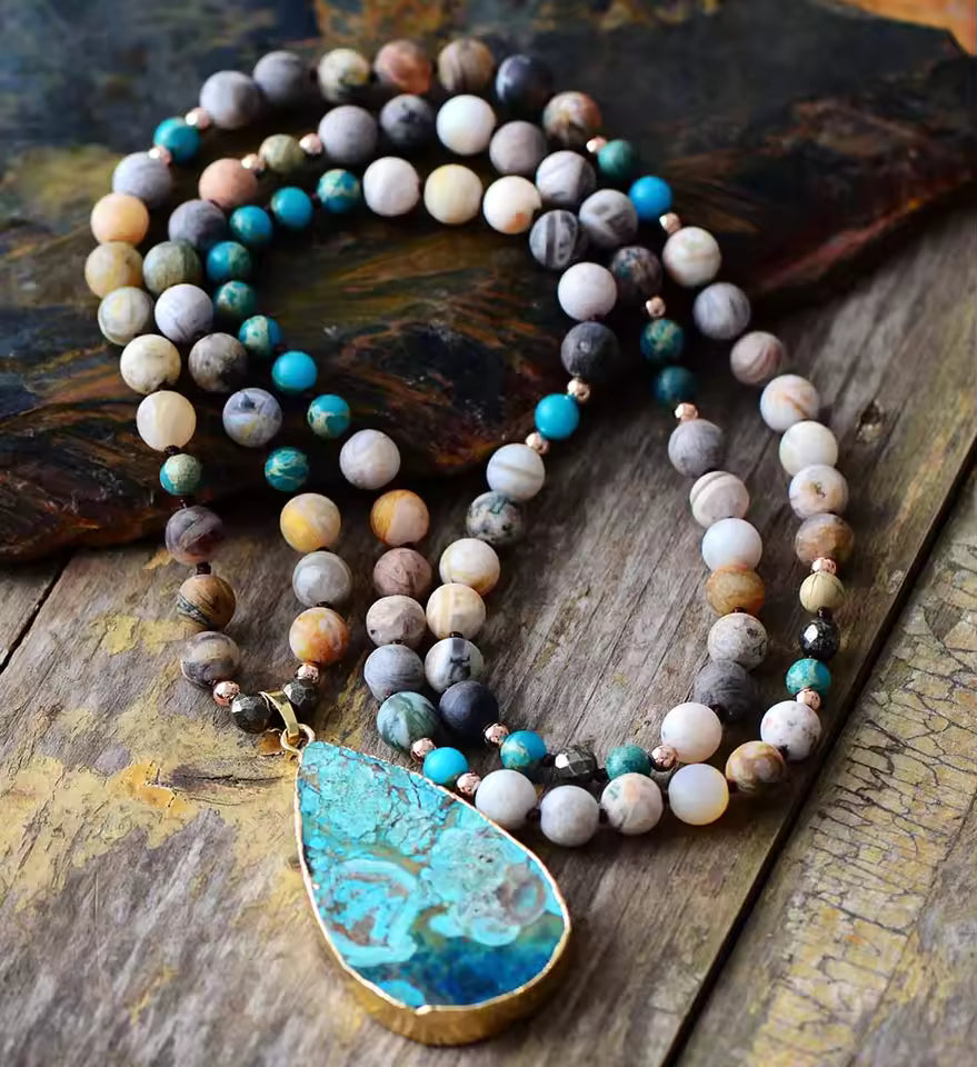 Flowing Ocean Jasper Necklace