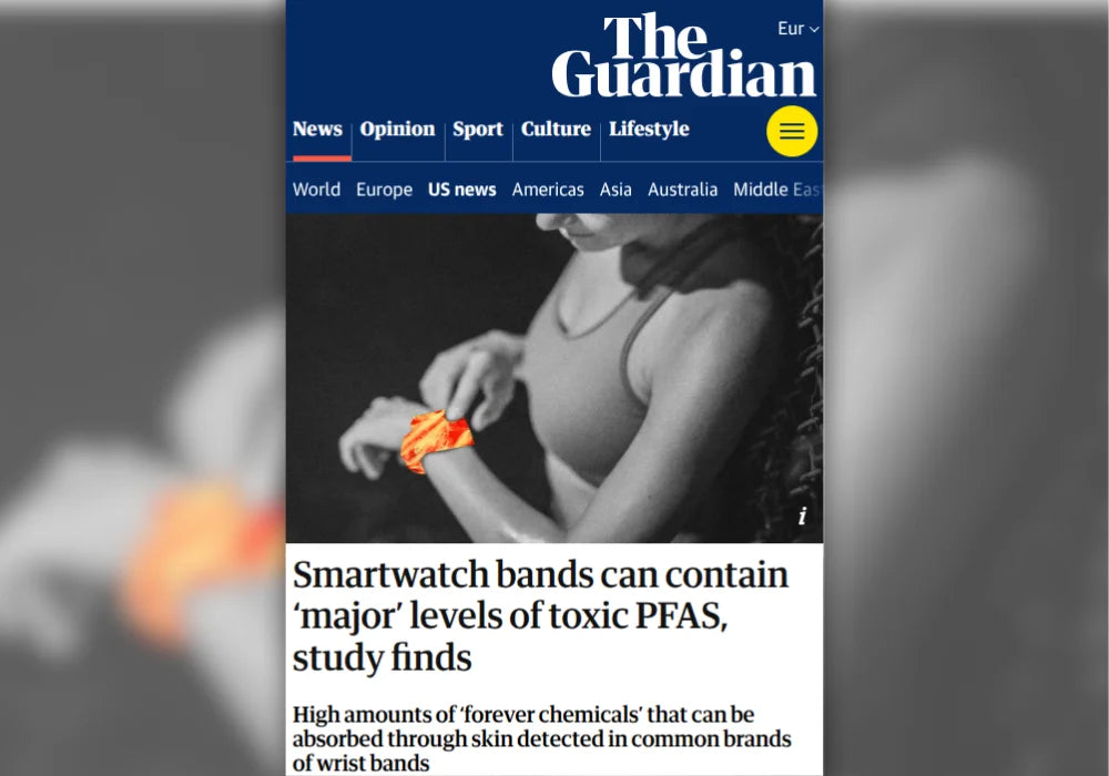 Nieuwsartikel over PFAS in smartwatchbandjes