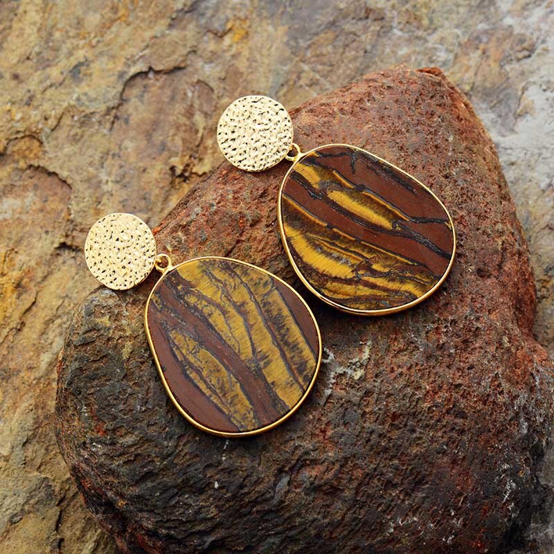 Power Earrings  Tiger's Eye