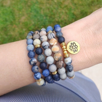 Jasper & Blue Aventurine Mala