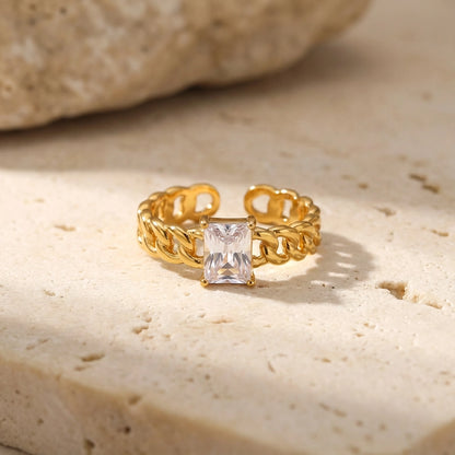 Luminous Linkage Zirconia Ring