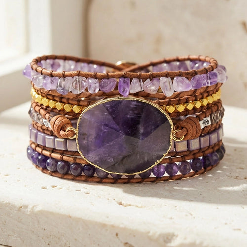 Amethyst Crown Bracelet