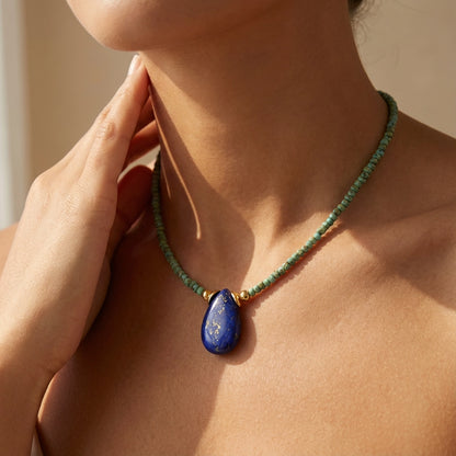 Lapis Lazuli Drop Necklace