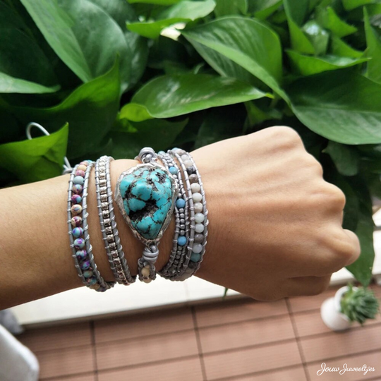 Vegan Healing Turquoise Bracelet