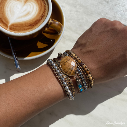 Vegan Jasper Protection Bracelet