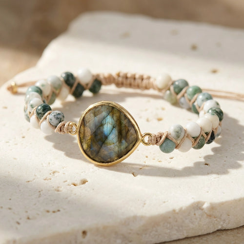 Woven Labradorite Bracelet