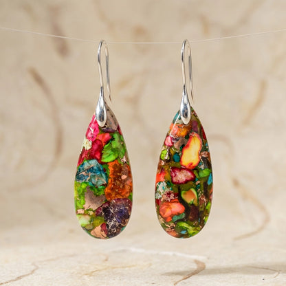 Decisive Jasper Earrings Zilverkleurig