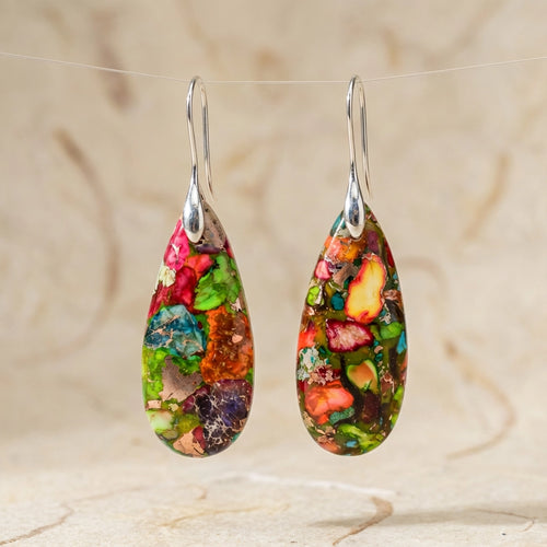 Decisive Jasper Earrings Zilverkleurig
