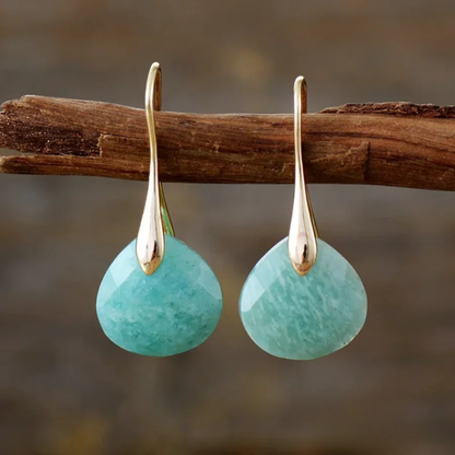 Balancing Amazonite Drop Earrings