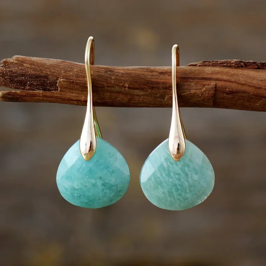 Balancing Amazonite Drop Earrings