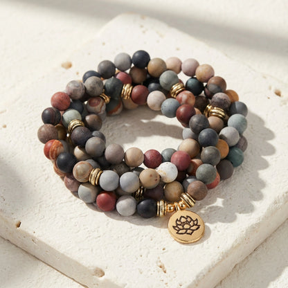 Stress Relieving Jasper Mala