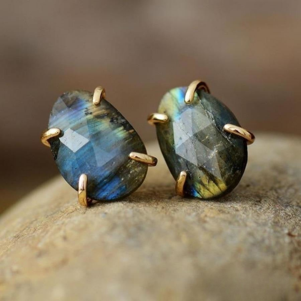 Spiritual Labradorite Stud Earrings