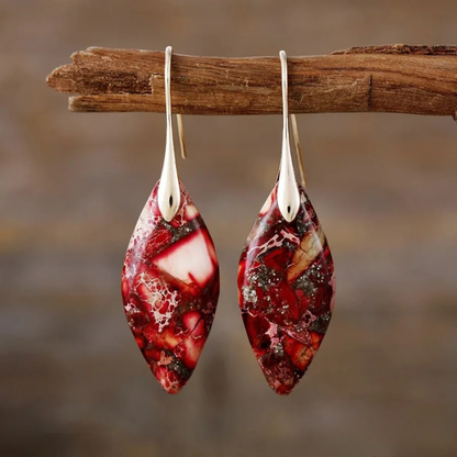 Fire Imperial Jasper Earrings