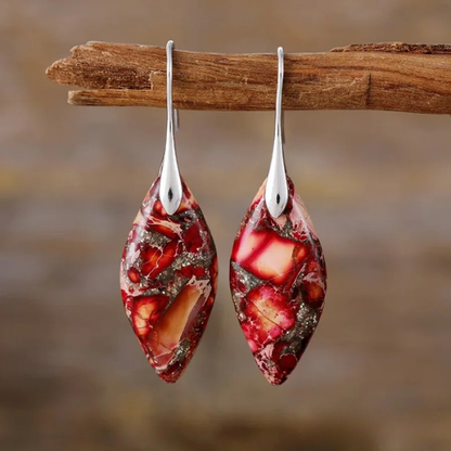Fire Imperial Jasper Earrings