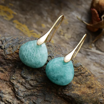 Balancing Amazonite Drop Earrings