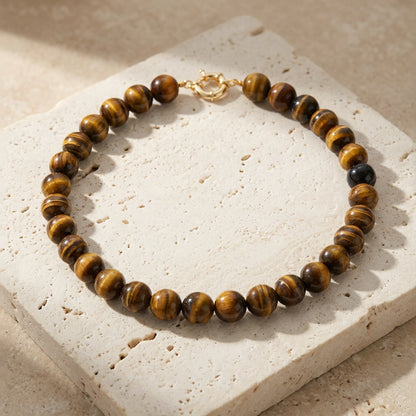 Bold Tigers Eye Necklace & Earrings (set of los)