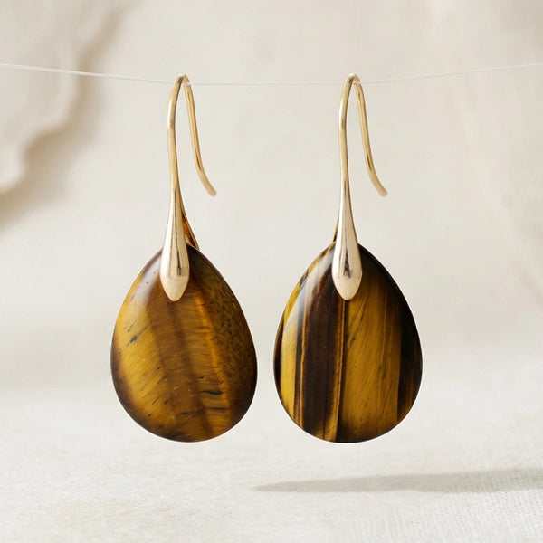 Tiger's Eye Drop Earrings