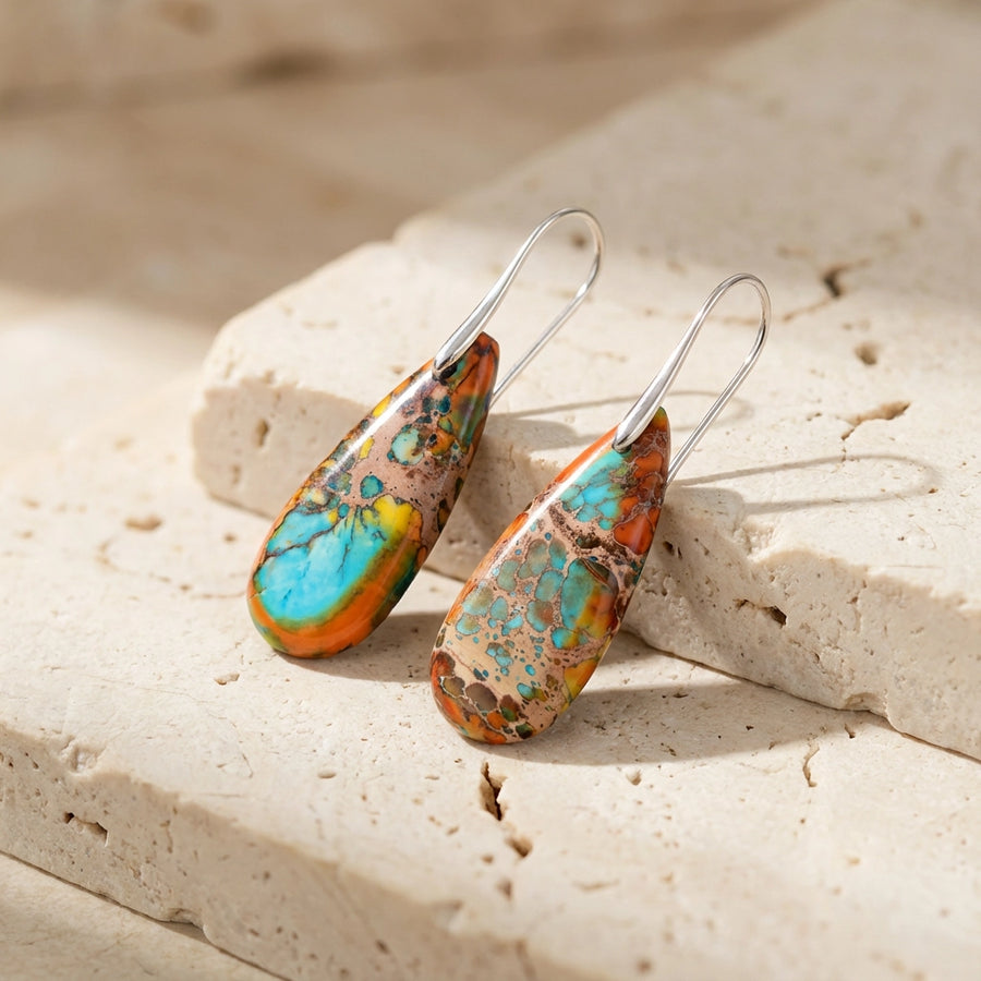Purposeful Orange Jasper Earrings