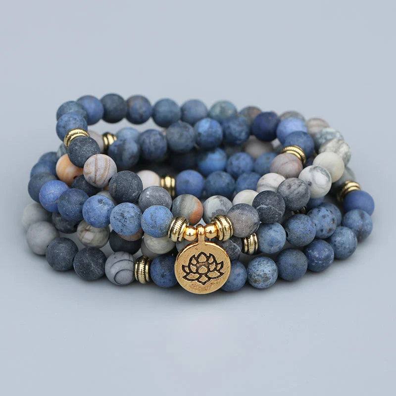 Jasper & Blue Aventurine Mala