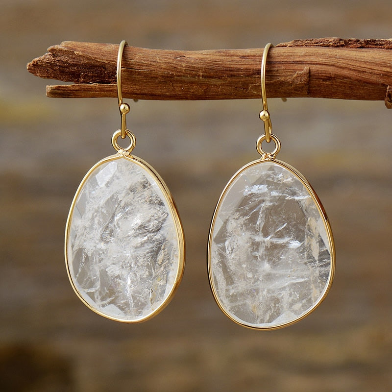 Purifying Clear Quartz Earrings