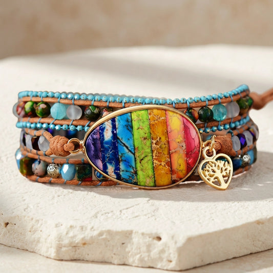 Positive Chakra Tree of Life Bracelet