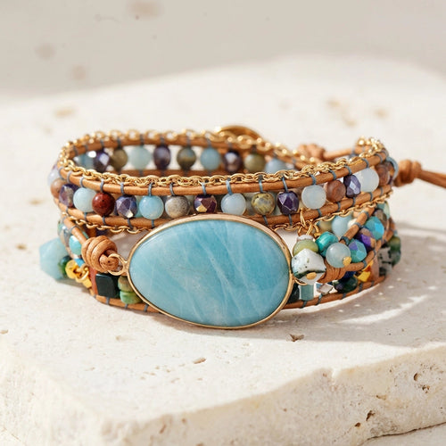 Vegan Amazonite Charm Bracelet