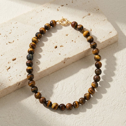 Bold Tigers Eye Necklace & Earrings (set of los)