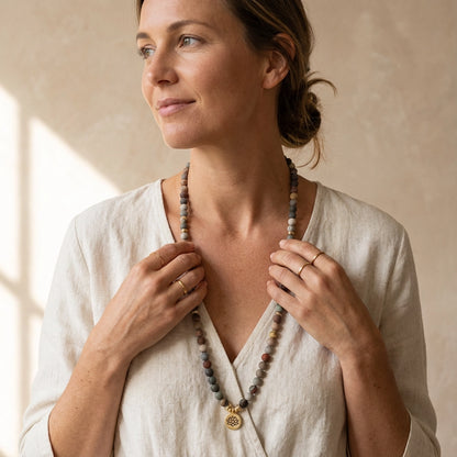 Stress Relieving Jasper Mala