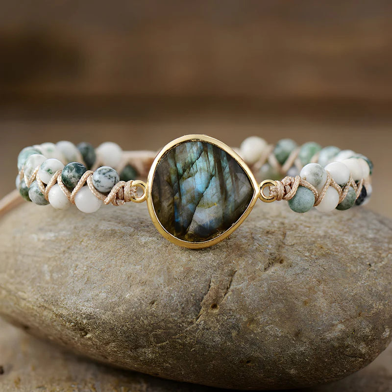 Woven Labradorite Bracelet