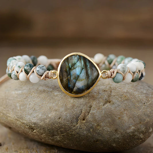 Woven Labradorite Bracelet