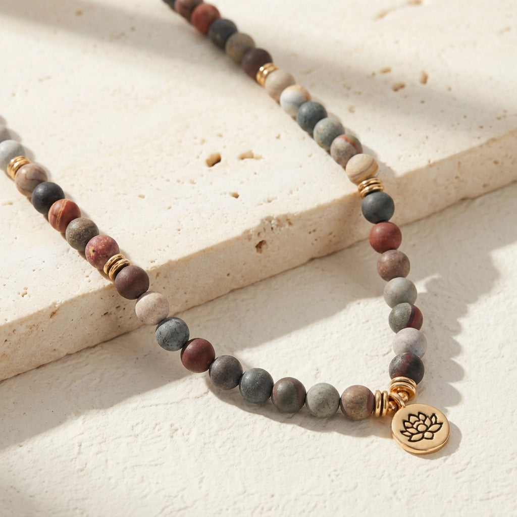 Stress Relieving Jasper Mala