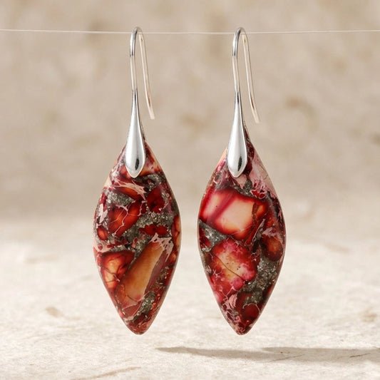 Fire Imperial Jasper Earrings