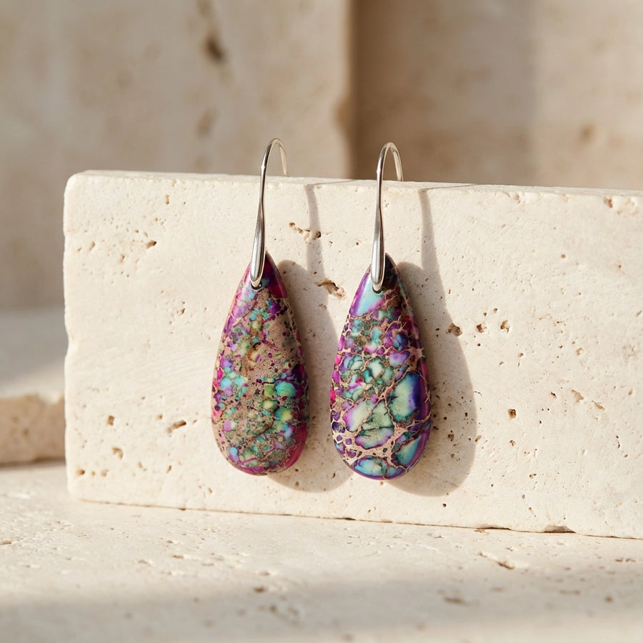 Purposeful Purple Jasper Earrings