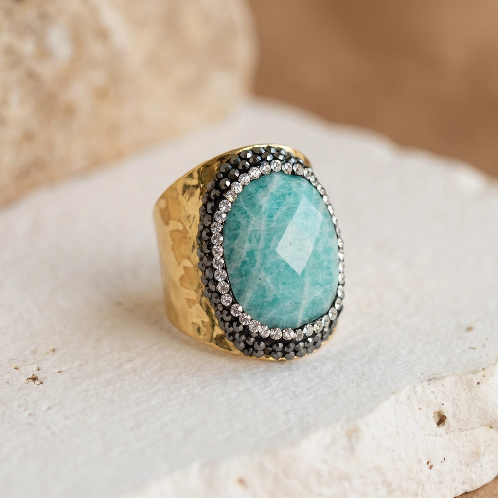 Amazonite Balance Ring
