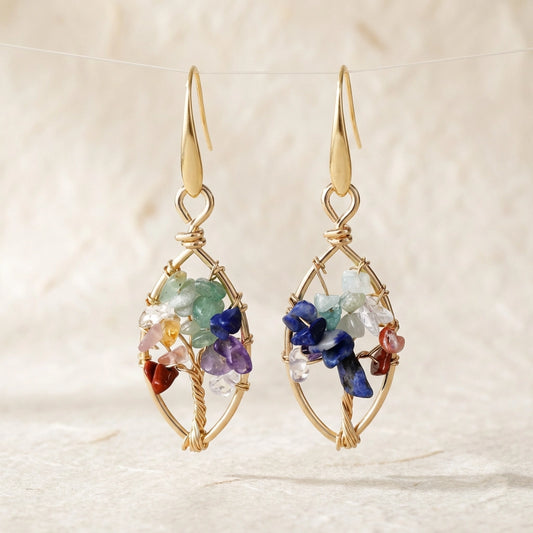 Chakra Tree of Life Earrings