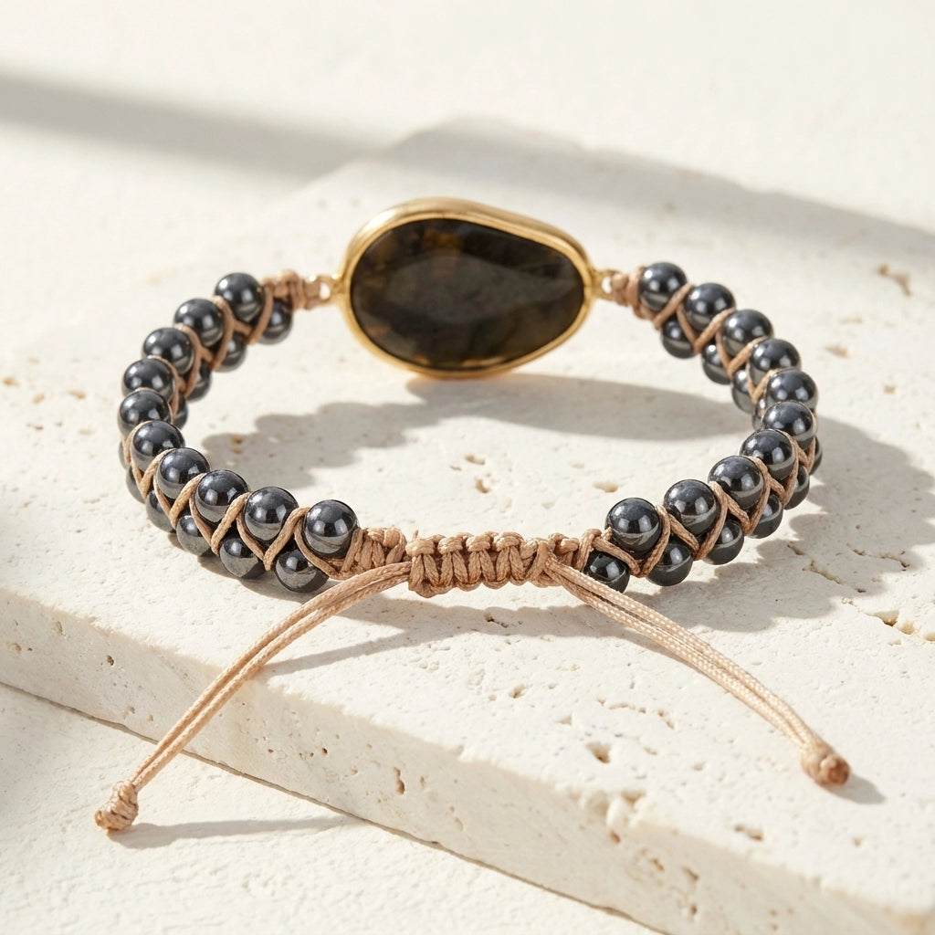 Woven Labradorite Bracelet