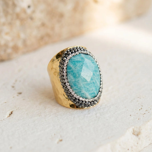 Amazonite Balance Ring