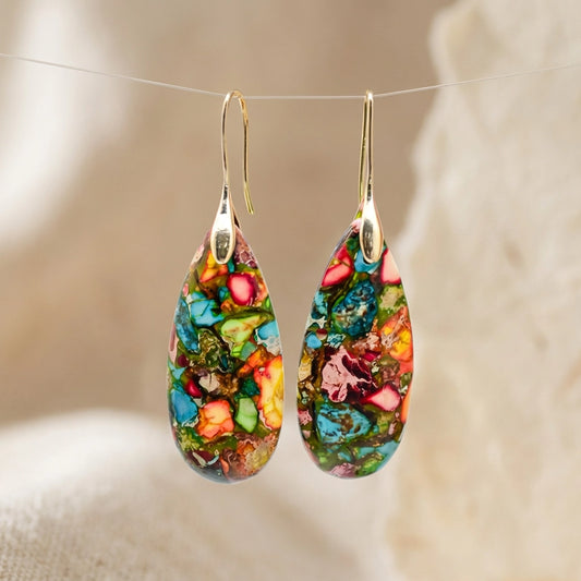 Decisive Jasper Earrings Goudkleurig