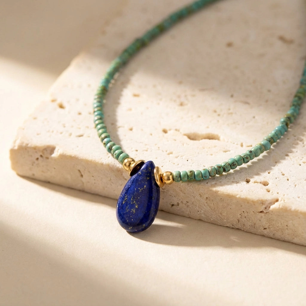 Lapis Lazuli Drop Necklace