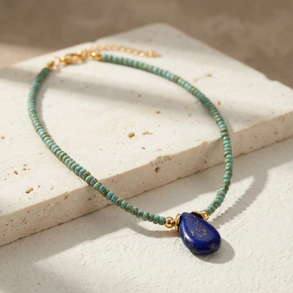 Lapis Lazuli Drop Necklace