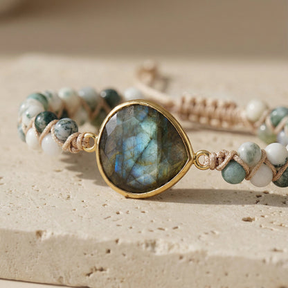 Woven Labradorite Bracelet