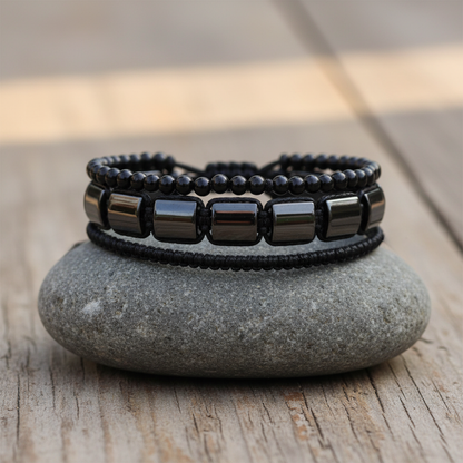 Bold Onyx Bracelet Stack
