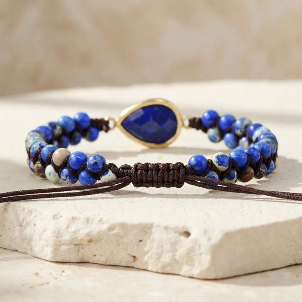 Woven Lapis Lazuli Bracelet
