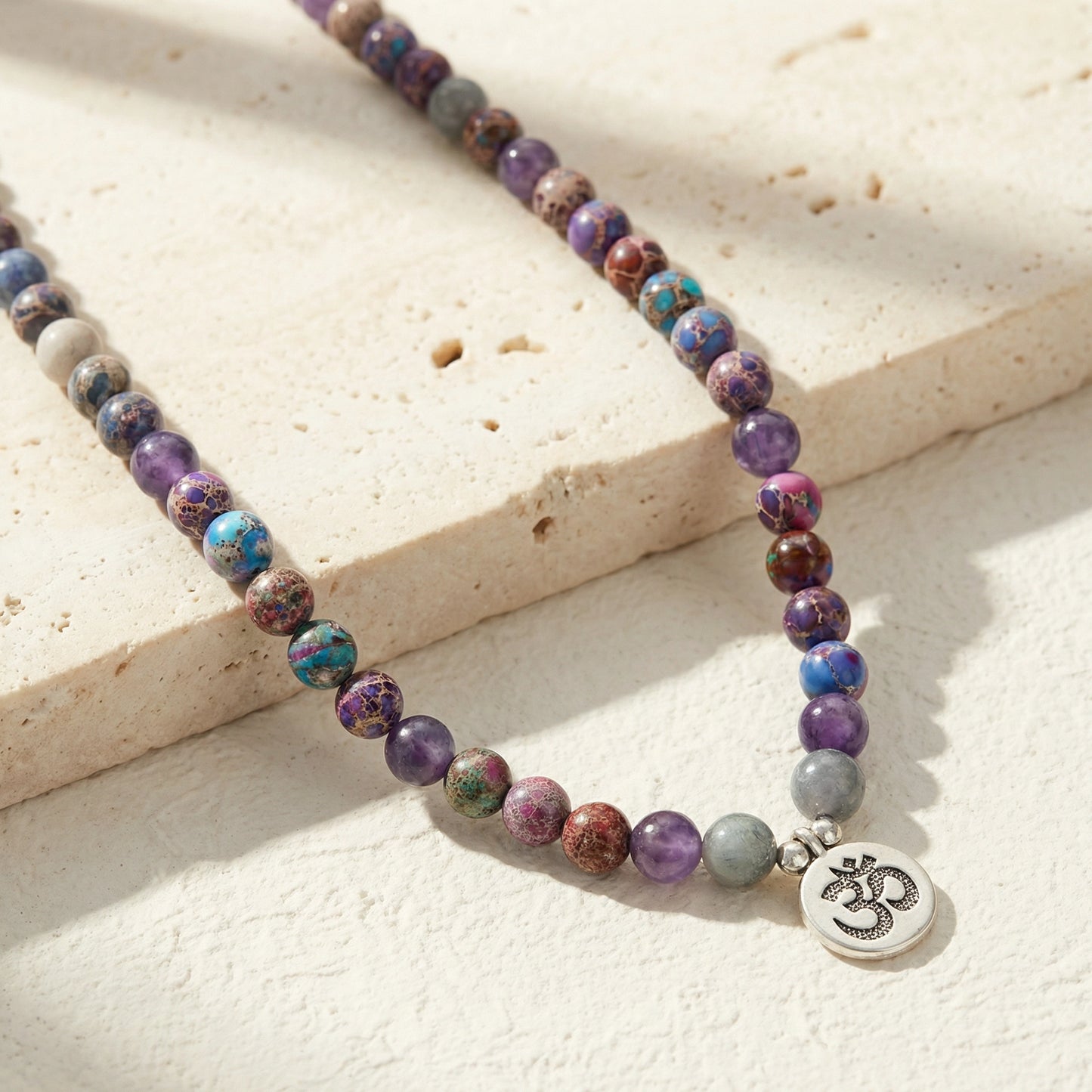 Fantasy Jasper Amethyst Mala