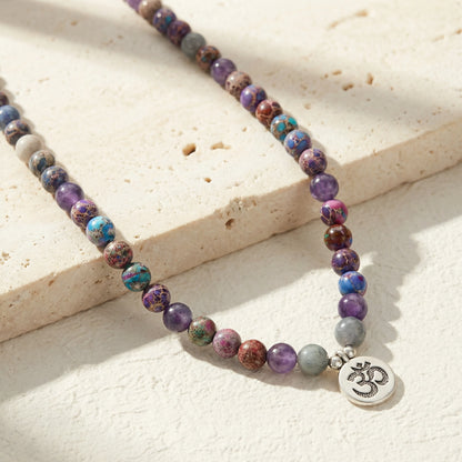 Fantasy Jasper Amethyst Mala