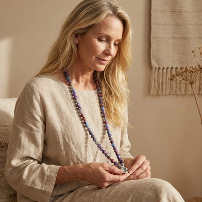 Fantasy Jasper Amethyst Mala