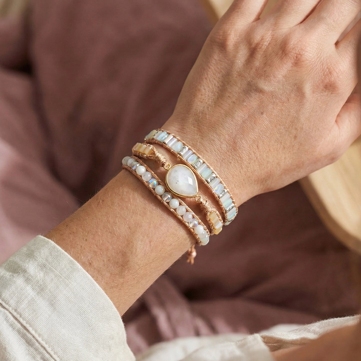 Inner Harmony Moonstone Bracelet