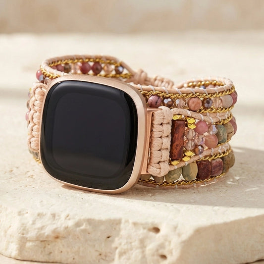 Healing Rhodochrosite Fitbit Watch Straps